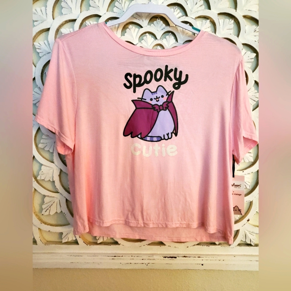 NWT Pusheen Unique Vintage Collaboration Spooky Cutie T-shirt Large 10/12